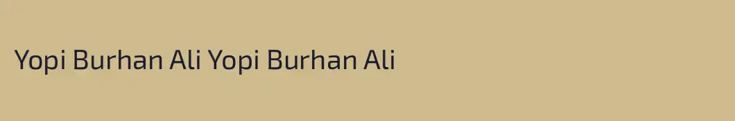 Yopi Burhan Ali Yopi Burhan Ali